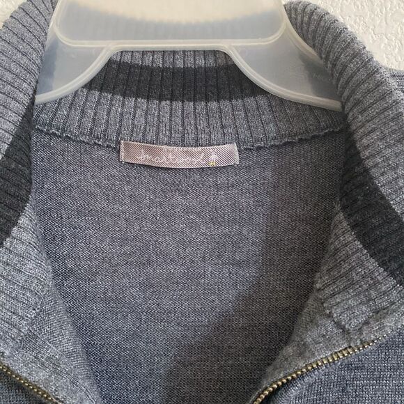 SMARTWOOL Men’s 1/4 Zip Pullover Charcoal Sweater Size L - Picture 2 of 4